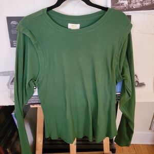 Anthropologie Maeve Forest Green Knit Top